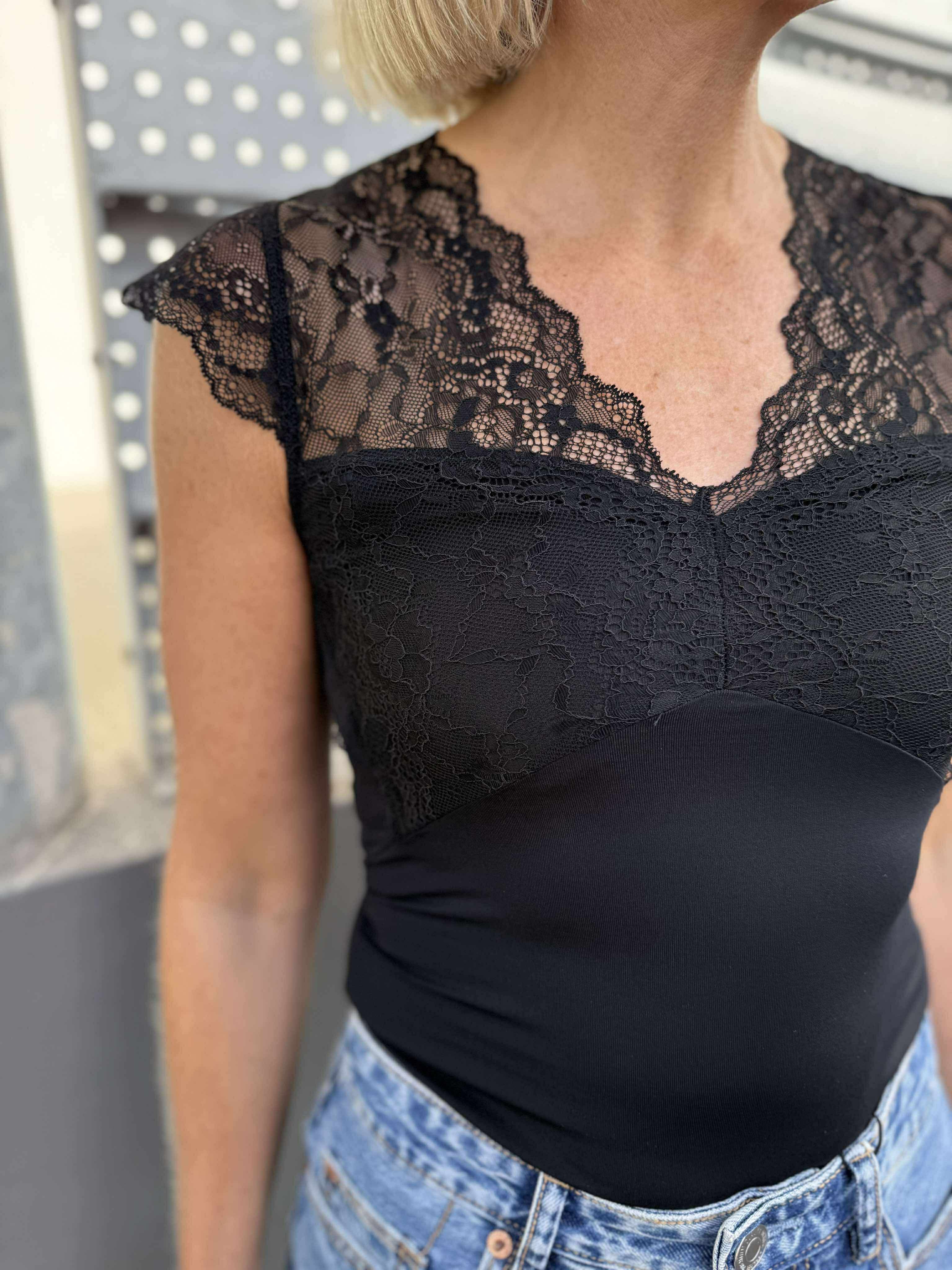 PCTATIANNA Bodystocking - Black